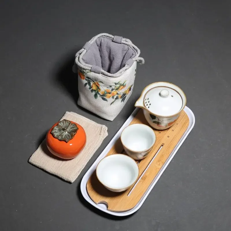 Portable travel tea set everything goes well retro hand-painted quick cup a pot two cups Ru kiln tea set cloth bag
Portable travel tea set everything goes well retro hand-painted quick cup a pot two cups Ru kiln tea set cloth bag