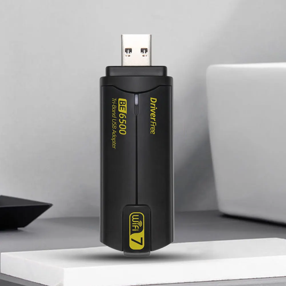 6500Mbps WiFi 7 USB WiFi Adapter USB Wireless Adapter Tri-Band 2.4G&5.8G&6GHz BE6500 USB Dongle Dual Antennas for Windows 11/10
6500Mbps WiFi 7 USB WiFi Adapter USB Wireless Adapter Tri-Band 2.4G&5.8G&6GHz BE6500 USB Dongle Dual Antennas for Windows 11/10
