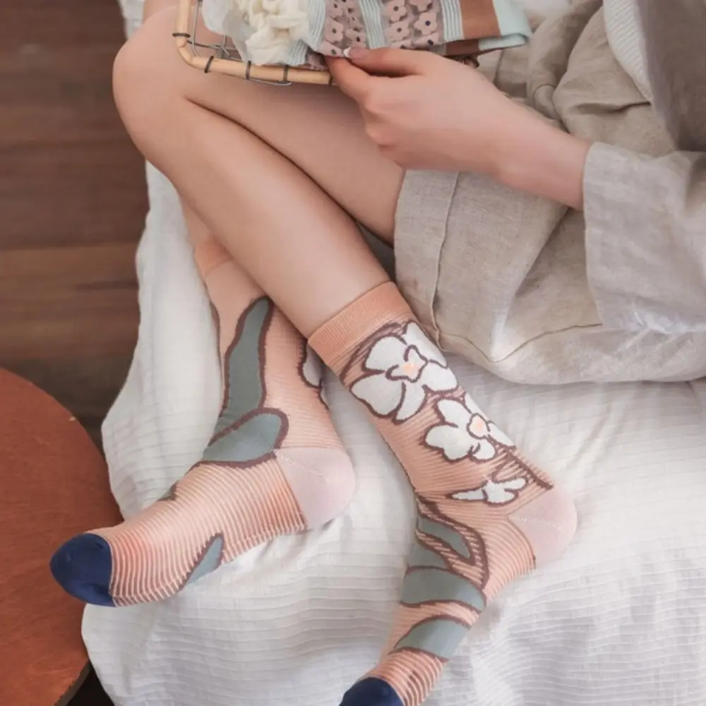 2/3Pairs Sweet Transparent Flower Socks Stripe Ruffle Crystal Silk Tube Socks Mesh Thin Flower Mid Calf Socks Women Summer
2/3Pairs Sweet Transparent Flower Socks Stripe Ruffle Crystal Silk Tube Socks Mesh Thin Flower Mid Calf Socks Women Summer
