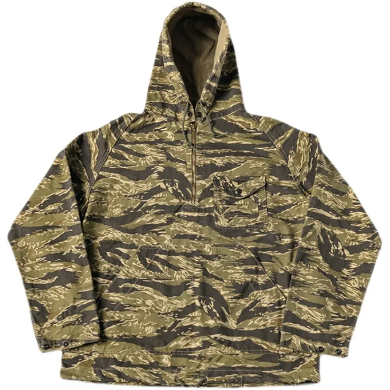 Golden Tiger striped camouflage hoodie for men military windbreaker autumn-winter camouflage hoodie loose fit battle Vietnam
Golden Tiger striped camouflage hoodie for men military windbreaker autumn-winter camouflage hoodie loose fit battle Vietnam