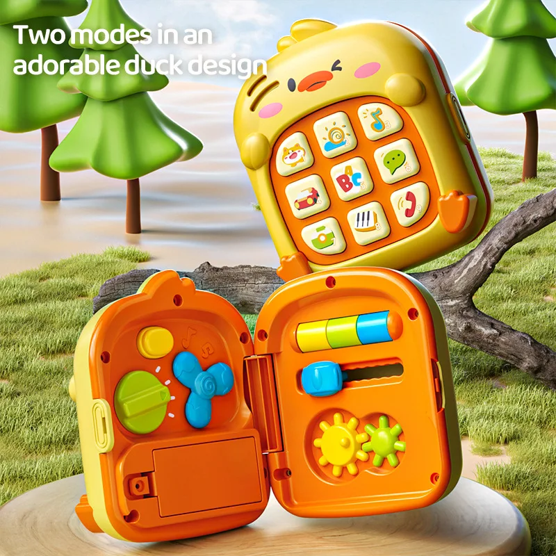Infant Toddler Cute Duck Folding Phones Music Children Toys Early Childhood Baby Education Grip Training Busy Board Rattles Toys
Infant Toddler Cute Duck Folding Phones Music Children Toys Early Childhood Baby Education Grip Training Busy Board Rattles Toys