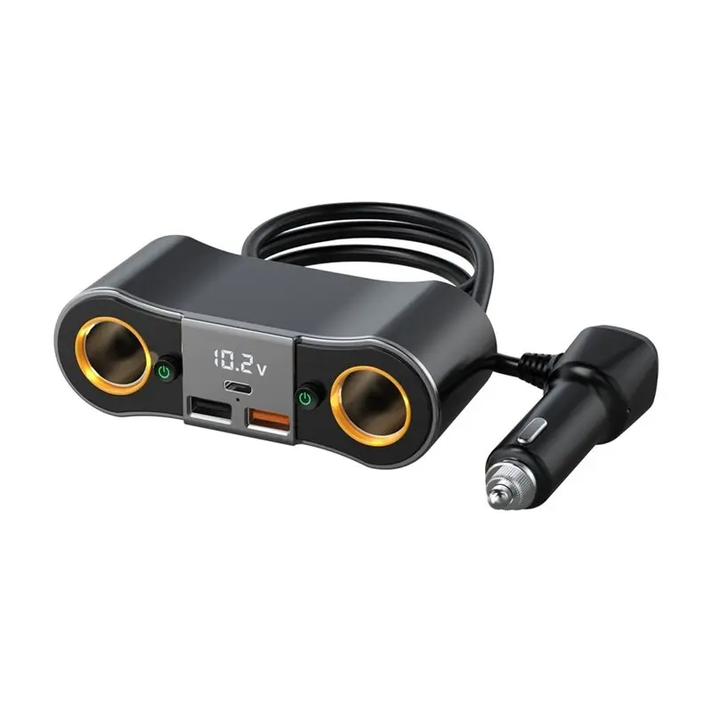 Dual USB LED Car Cigarette Lighter Socket Splitter Plug PD65W Phone Fast Adapter Cable Car Cigarette Lighter
Dual USB LED Car Cigarette Lighter Socket Splitter Plug PD65W Phone Fast Adapter Cable Car Cigarette Lighter