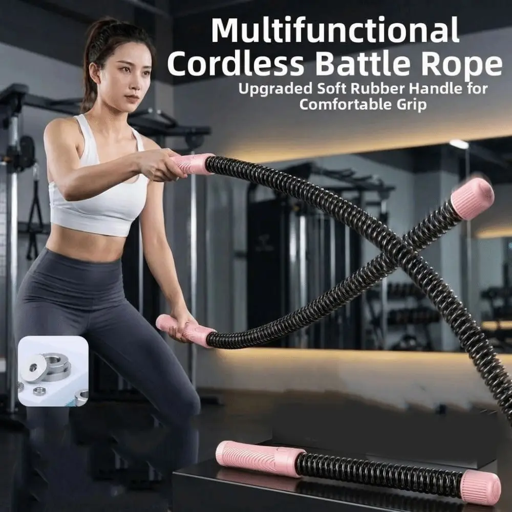2pcs Non Slip Handle Cordless Battle Rope Heavy Duty Ergonomic Grip Ropeless Arm Exerciser 1600g Spring Arm Arm Muscle Trainer
2pcs Non Slip Handle Cordless Battle Rope Heavy Duty Ergonomic Grip Ropeless Arm Exerciser 1600g Spring Arm Arm Muscle Trainer