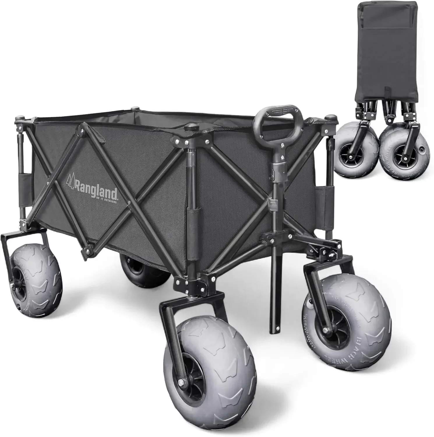 Beach Wagon All Terrain Utility Cart Steel Frame Folding Pneumatic Tires Big Wheels Sand Collapsible Black
Beach Wagon All Terrain Utility Cart Steel Frame Folding Pneumatic Tires Big Wheels Sand Collapsible Black
