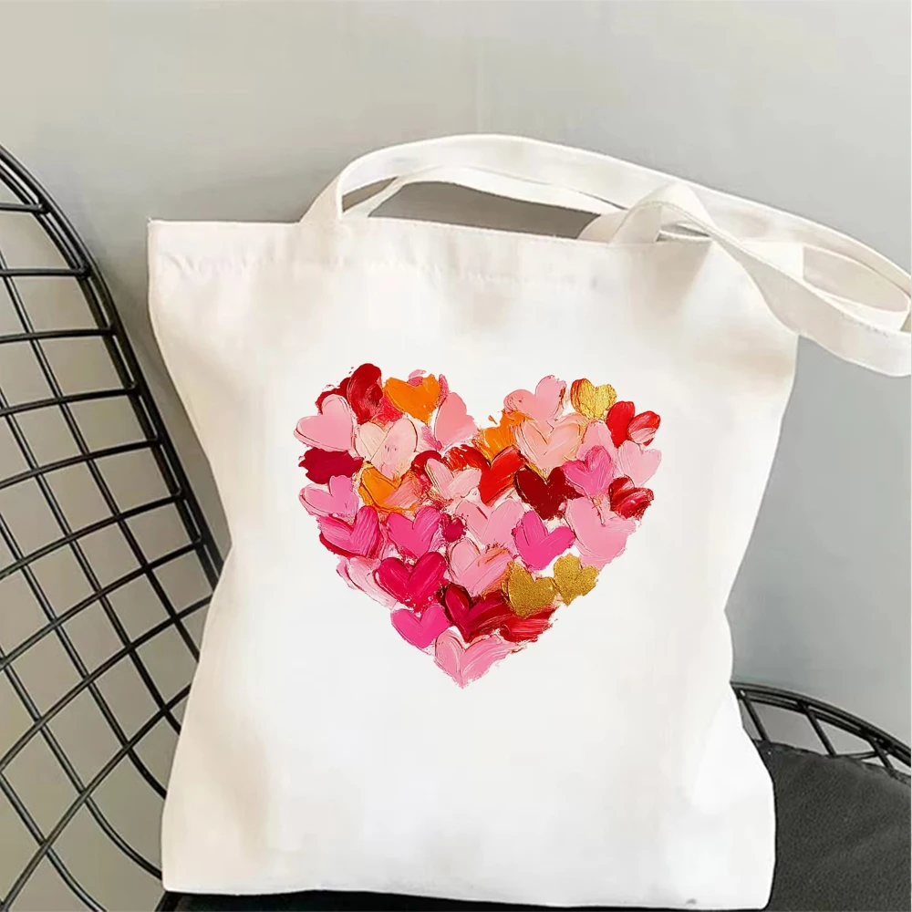 Romantic Oil Painting Heart Canvas Tote Bag Aesthetic Sweet Shoulder Handbag Large Capacity Casual Eco Reusable Shopper Bags
Romantic Oil Painting Heart Canvas Tote Bag Aesthetic Sweet Shoulder Handbag Large Capacity Casual Eco Reusable Shopper Bags