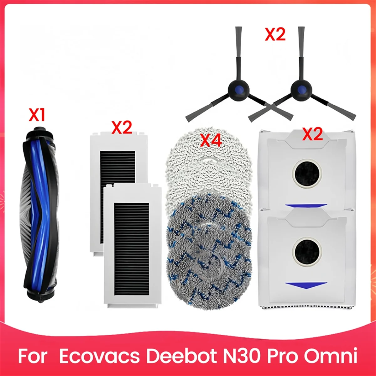 FZFZ Accessories Kit for N30 Pro Omni Robot Vacuum Cleaner Main Side Brush Hepa Filter Mop Cloth Dust Bags
FZFZ Accessories Kit for N30 Pro Omni Robot Vacuum Cleaner Main Side Brush Hepa Filter Mop Cloth Dust Bags