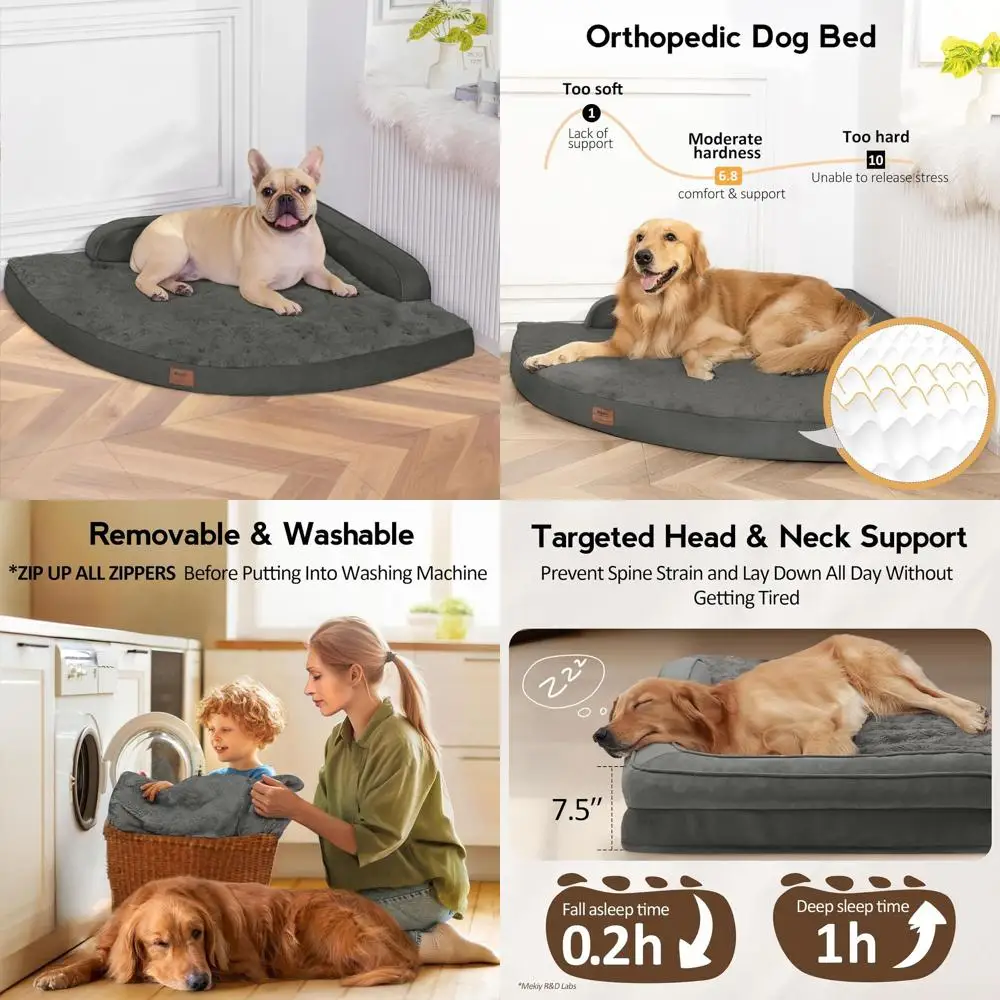 Extra Large Orthopedic Dog Bed with Removable, Washable Cover for Medium to Large Dogs - Dark Grey, XL Size
Extra Large Orthopedic Dog Bed with Removable, Washable Cover for Medium to Large Dogs - Dark Grey, XL Size