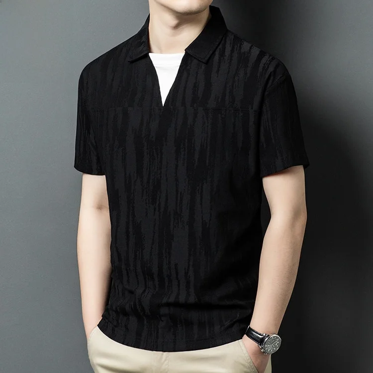 Slim Fit Shirt Short Sleeve V-Neck Men's Thin Shirt Fashionable Summer T-Shirt Cotton Polyester Blend Youth Fashion
Slim Fit Shirt Short Sleeve V-Neck Men's Thin Shirt Fashionable Summer T-Shirt Cotton Polyester Blend Youth Fashion