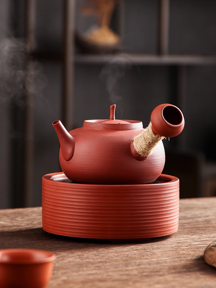 New Red Clay Ceramic Stove Tea Pot with Side Handle for Brewing Tea And Boiling Water Handmade Craft from Chaoshou
New Red Clay Ceramic Stove Tea Pot with Side Handle for Brewing Tea And Boiling Water Handmade Craft from Chaoshou