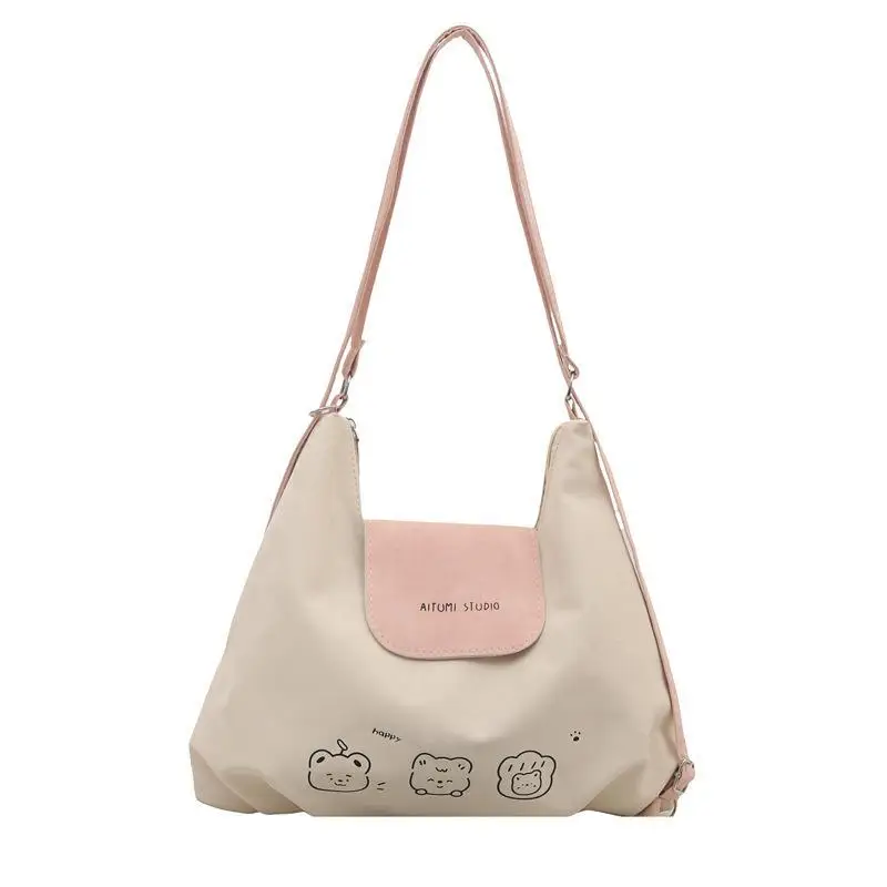 Cute Cartoon Print White Silver Shoulder Bag Large Capacity Adjustable Strap Stylish for College Students Daily Campus Life
Cute Cartoon Print White Silver Shoulder Bag Large Capacity Adjustable Strap Stylish for College Students Daily Campus Life