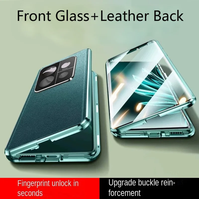 For Redmi Note 13 Pro Plus 5G Tempered Glass Phone Case Metal Magnetic Bumper PU Leather Back Full Lens Protection Cover Cases
For Redmi Note 13 Pro Plus 5G Tempered Glass Phone Case Metal Magnetic Bumper PU Leather Back Full Lens Protection Cover Cases