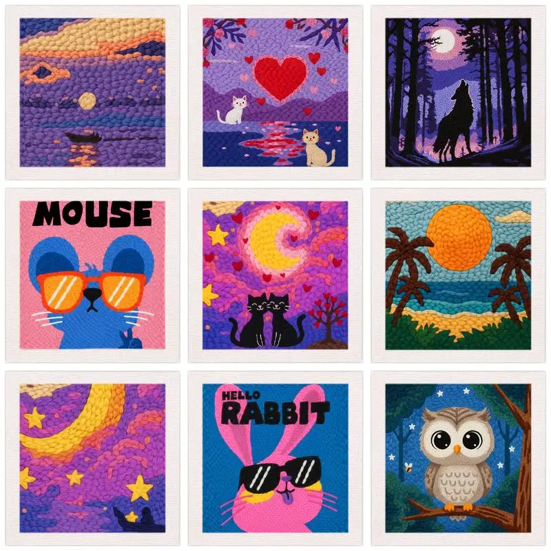 Punch Needle Starter Kit for Beginners With Frame Tufting Yarns Landscape Patterns Handmade Sewing Embroidery Set Home Decor
Punch Needle Starter Kit for Beginners With Frame Tufting Yarns Landscape Patterns Handmade Sewing Embroidery Set Home Decor