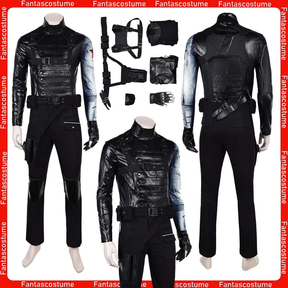 Bucky Cosplay Bames Costume Winter Soldier Fantasia Roleplay Jacket Pants Belt Outfits Halloween Carnival Party Disguise Suit
Bucky Cosplay Bames Costume Winter Soldier Fantasia Roleplay Jacket Pants Belt Outfits Halloween Carnival Party Disguise Suit