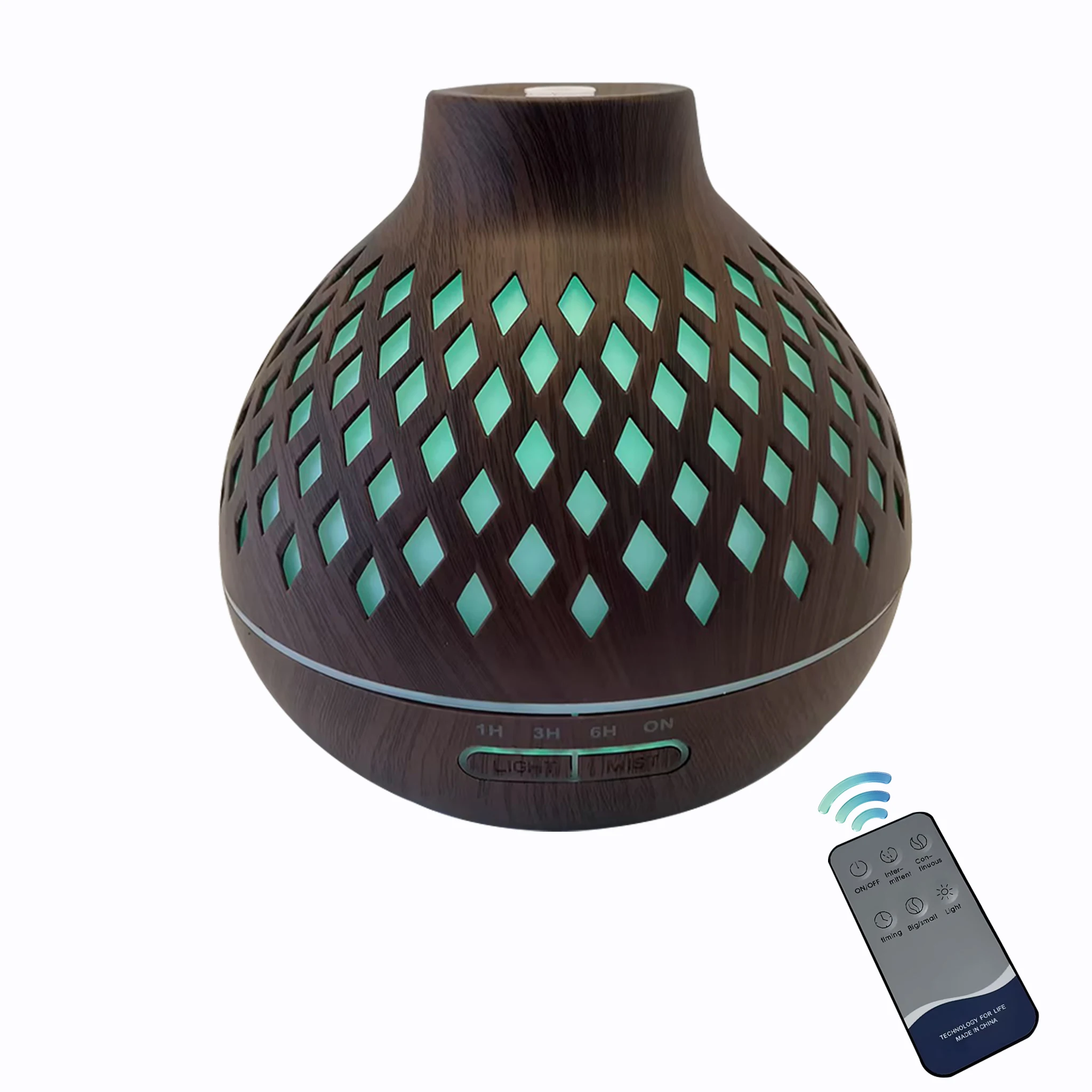 Household Wood Color 500ML Aroma Diffuser Ultrasonic Essential Oil Humidifier Equipped With Remote Controller & 7 Color Changing
Household Wood Color 500ML Aroma Diffuser Ultrasonic Essential Oil Humidifier Equipped With Remote Controller & 7 Color Changing