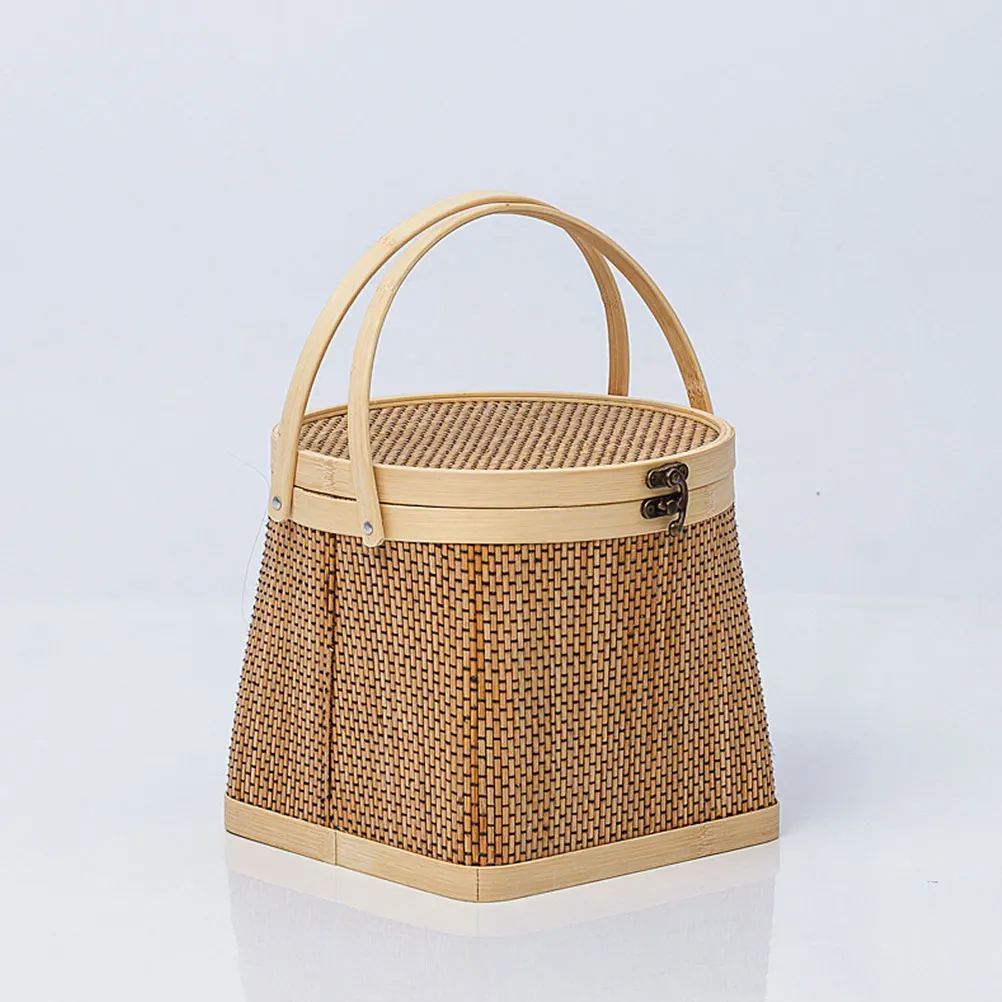 Bamboo Woven Storage Basket Flower Fruit Sundries Handle Basket Picnic Hamper Kitchen Organizer Home Decoration
Bamboo Woven Storage Basket Flower Fruit Sundries Handle Basket Picnic Hamper Kitchen Organizer Home Decoration