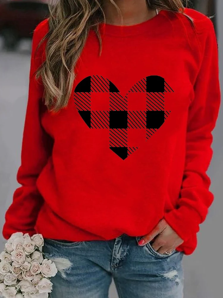 Women Female Fashion Pullovers Festival Print Woman Plaid Love Hear Happy New Year Merry Christmas Graphic Sweatshirts Casua
Women Female Fashion Pullovers Festival Print Woman Plaid Love Hear Happy New Year Merry Christmas Graphic Sweatshirts Casua