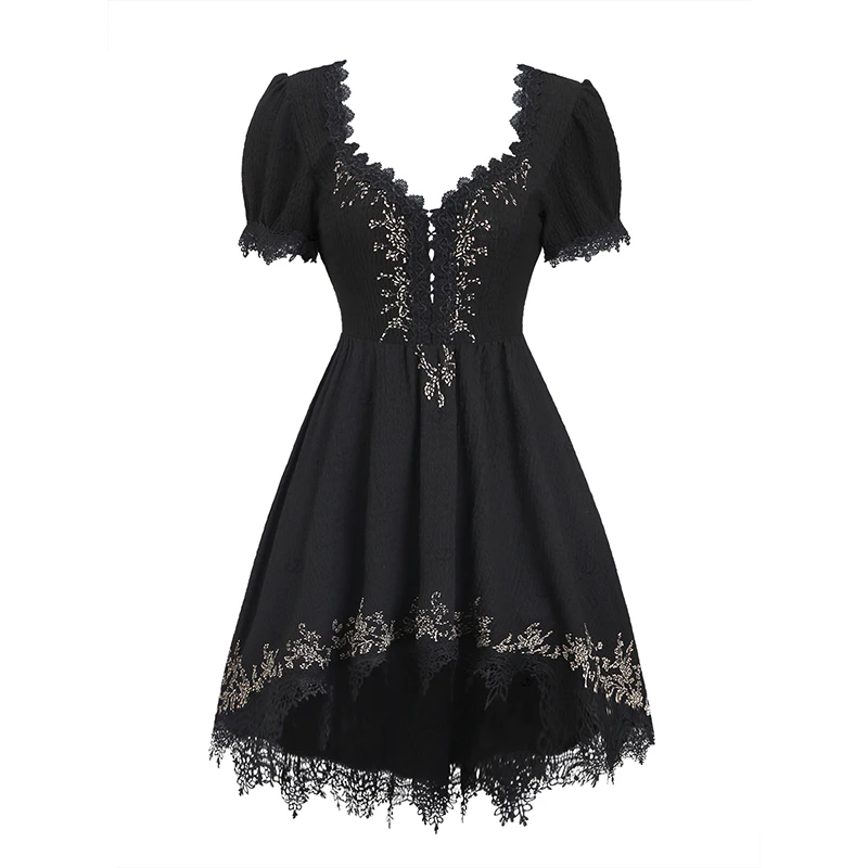 Женское винтажное мини-платье Dressfo с асимметричным подолом, вырезами, волнистым краем, вырезом в форме сердца и пышными рукавами
Женское винтажное мини-платье Dressfo с асимметричным подолом, вырезами, волнистым краем, вырезом в форме сердца и пышными рукавами
