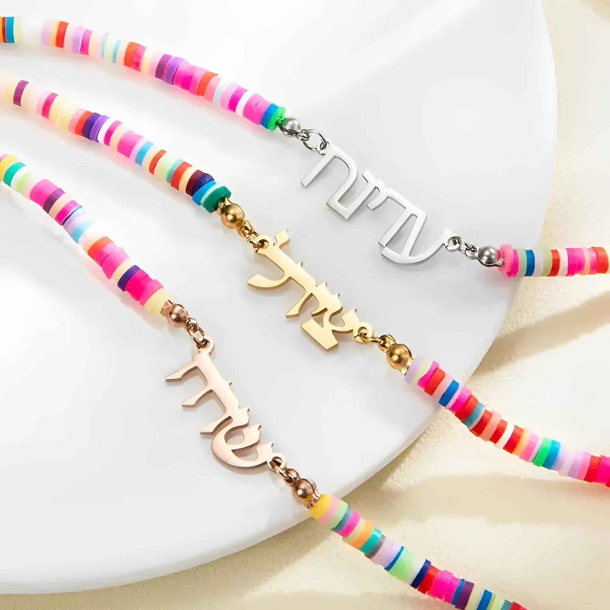 Personalized Hebrew Name Beaded Necklace Stainless steel Custom Hebrew Necklace Colorful Beads Jewelry for Women Gift for Her
Personalized Hebrew Name Beaded Necklace Stainless steel Custom Hebrew Necklace Colorful Beads Jewelry for Women Gift for Her