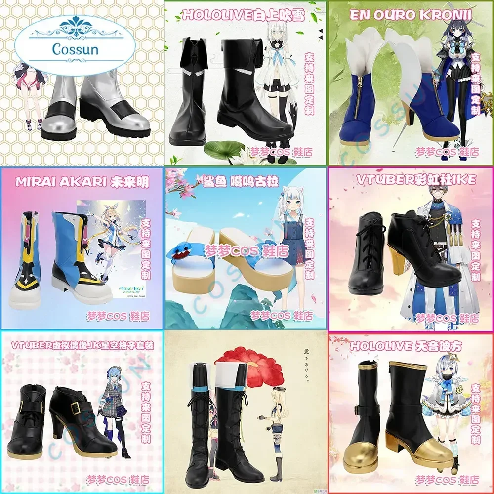 COSSUN Vtuber Hosimati Suisei/Mirai Akari /Nana/Hina/Amane Kanata/Ouro Kronii/Shirakami Fubuki/Ike Eveland/Gura Cosplay Shoes Bo
COSSUN Vtuber Hosimati Suisei/Mirai Akari /Nana/Hina/Amane Kanata/Ouro Kronii/Shirakami Fubuki/Ike Eveland/Gura Cosplay Shoes Bo