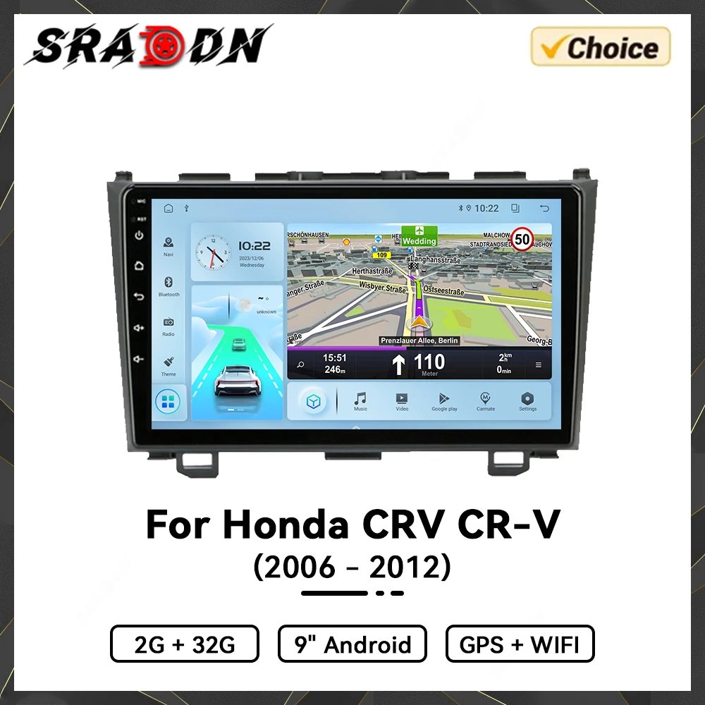 For Honda CRV CR-V 2006 2007 2008 2009 2010 2011 2012 Car Radio Android Multimedia Player Navigation GPS Carplay Auto Stereo
For Honda CRV CR-V 2006 2007 2008 2009 2010 2011 2012 Car Radio Android Multimedia Player Navigation GPS Carplay Auto Stereo