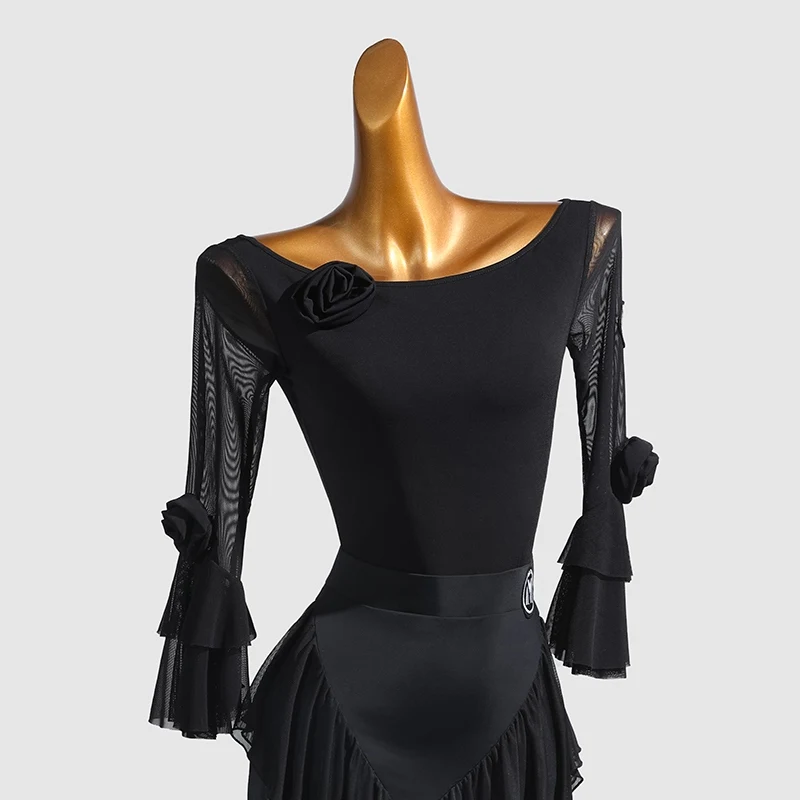 Новинка 2025 года, топы для современных танцев для женщин, боди с расклешенными рукавами и круглым вырезом, семь четвертей, бальные костюмы для взрослых и женщин, DQS20442
Новинка 2025 года, топы для современных танцев для женщин, боди с расклешенными рукавами и круглым вырезом, семь четвертей, бальные костюмы для взрослых и женщин, DQS20442