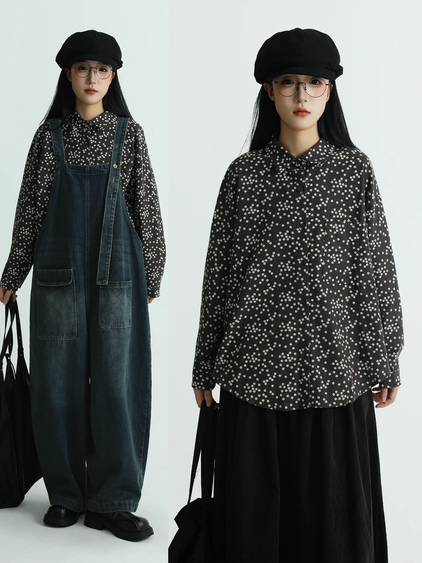 Женская свободная рубашка с цветочным принтом и длинным рукавом, из хлопка, с отложным воротником, на пуговицах, для повседневной носки
Женская свободная рубашка с цветочным принтом и длинным рукавом, из хлопка, с отложным воротником, на пуговицах, для повседневной носки