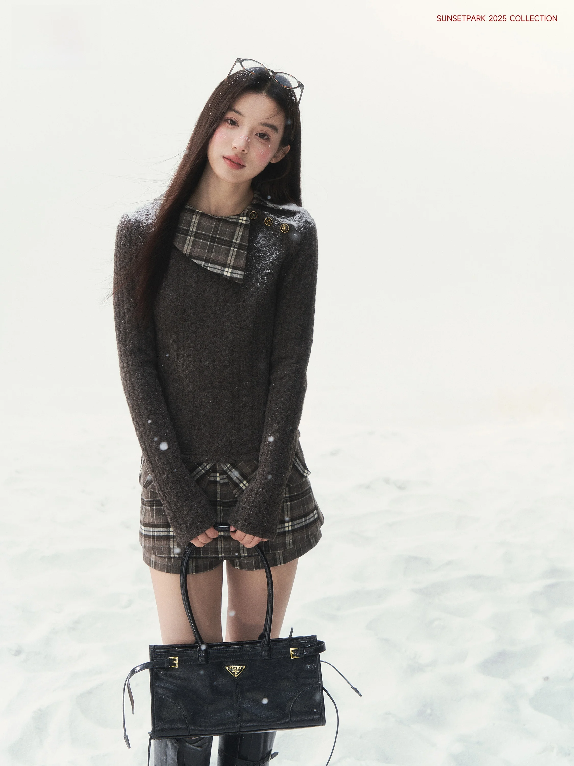 SunsetPark Vintage Plaid Knit Sweater Turn-down Collar f Skirt Retro Sle Long Sve Girls' Regular Fit Campus Wear
SunsetPark Vintage Plaid Knit Sweater Turn-down Collar f Skirt Retro Sle Long Sve Girls' Regular Fit Campus Wear