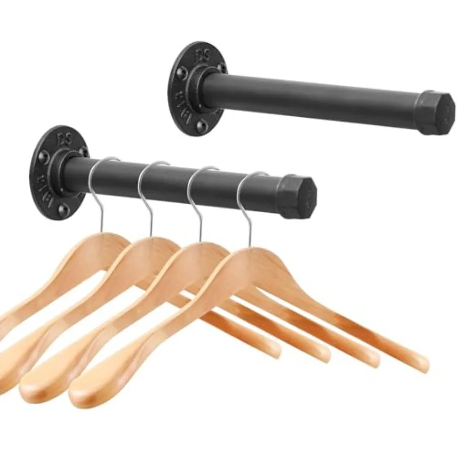 Cast Iron Wall Mounted Clothes Rack, Heavy Duty Industrial Pipe Clothing Rack for Hanging Clothes, Garment Racks for Wardrobe O
Cast Iron Wall Mounted Clothes Rack, Heavy Duty Industrial Pipe Clothing Rack for Hanging Clothes, Garment Racks for Wardrobe O