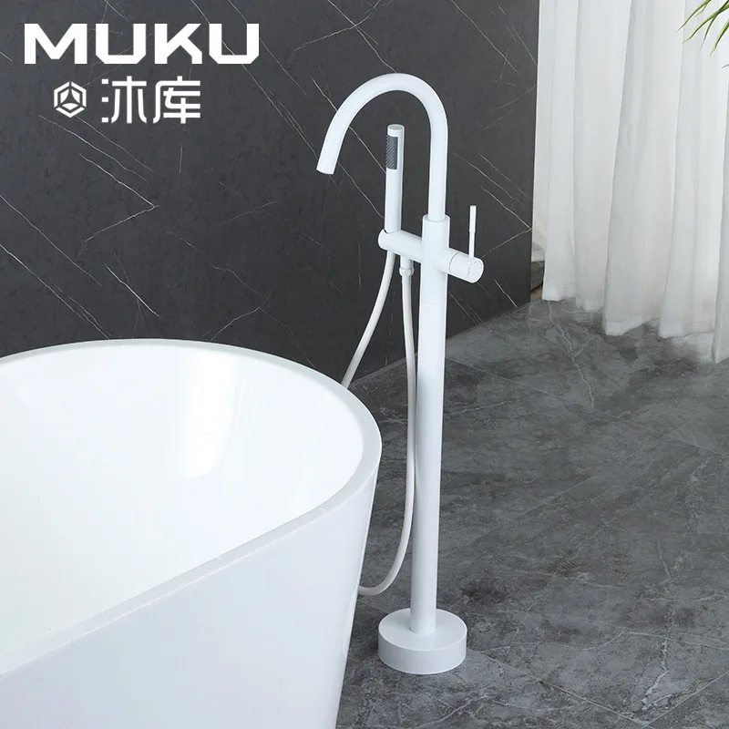 White Bathtub Shower Faucets Floor Standing Bathtub Faucet brass Side Independent Faucet Shower Set Gun Gray Round Rotating
White Bathtub Shower Faucets Floor Standing Bathtub Faucet brass Side Independent Faucet Shower Set Gun Gray Round Rotating