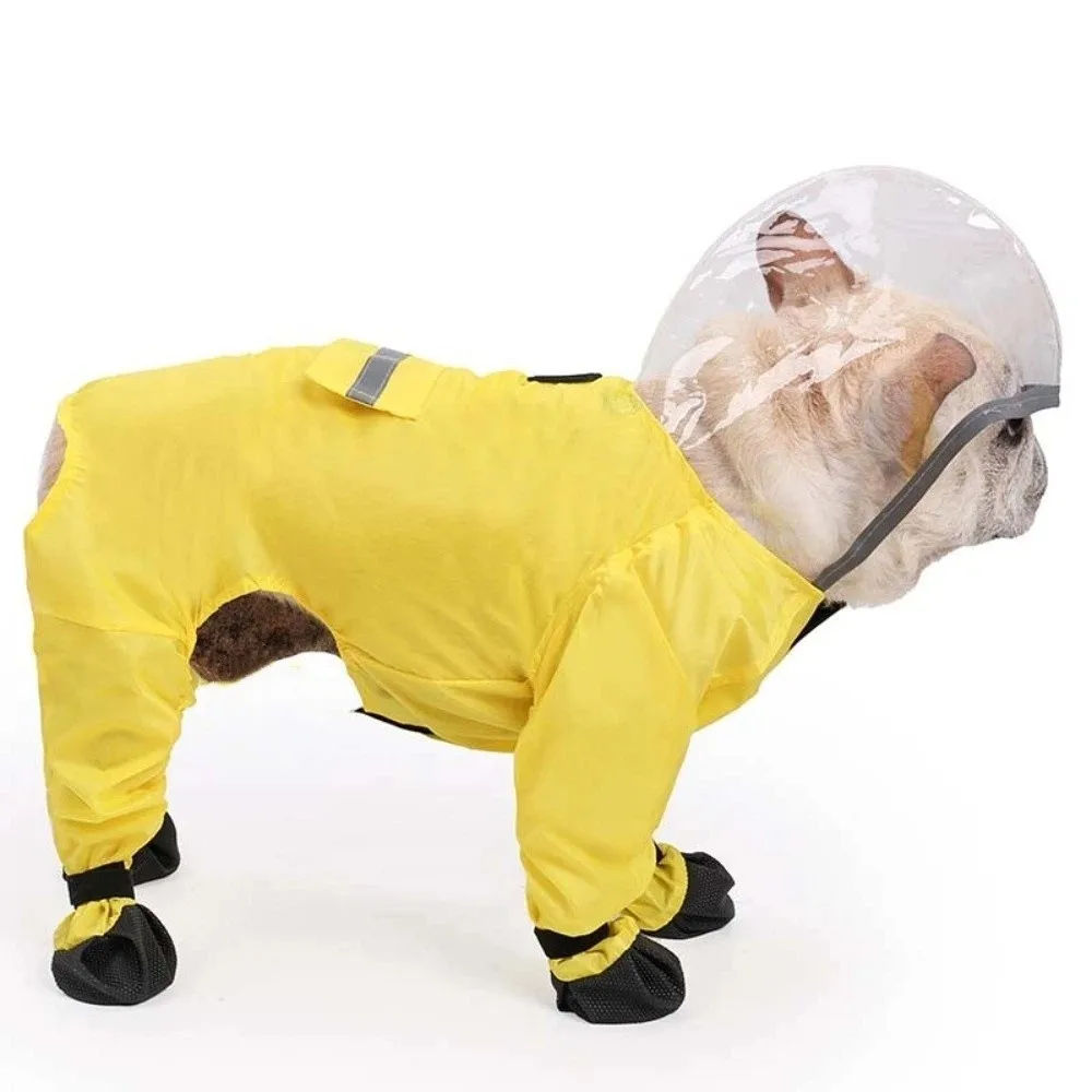 Waterproof Raincoat Dog Jumpsuit Reflective Strip Belly-Covering Pet Outfit Dog Hooded Raincoat Full Coverage Dog Boots
Waterproof Raincoat Dog Jumpsuit Reflective Strip Belly-Covering Pet Outfit Dog Hooded Raincoat Full Coverage Dog Boots