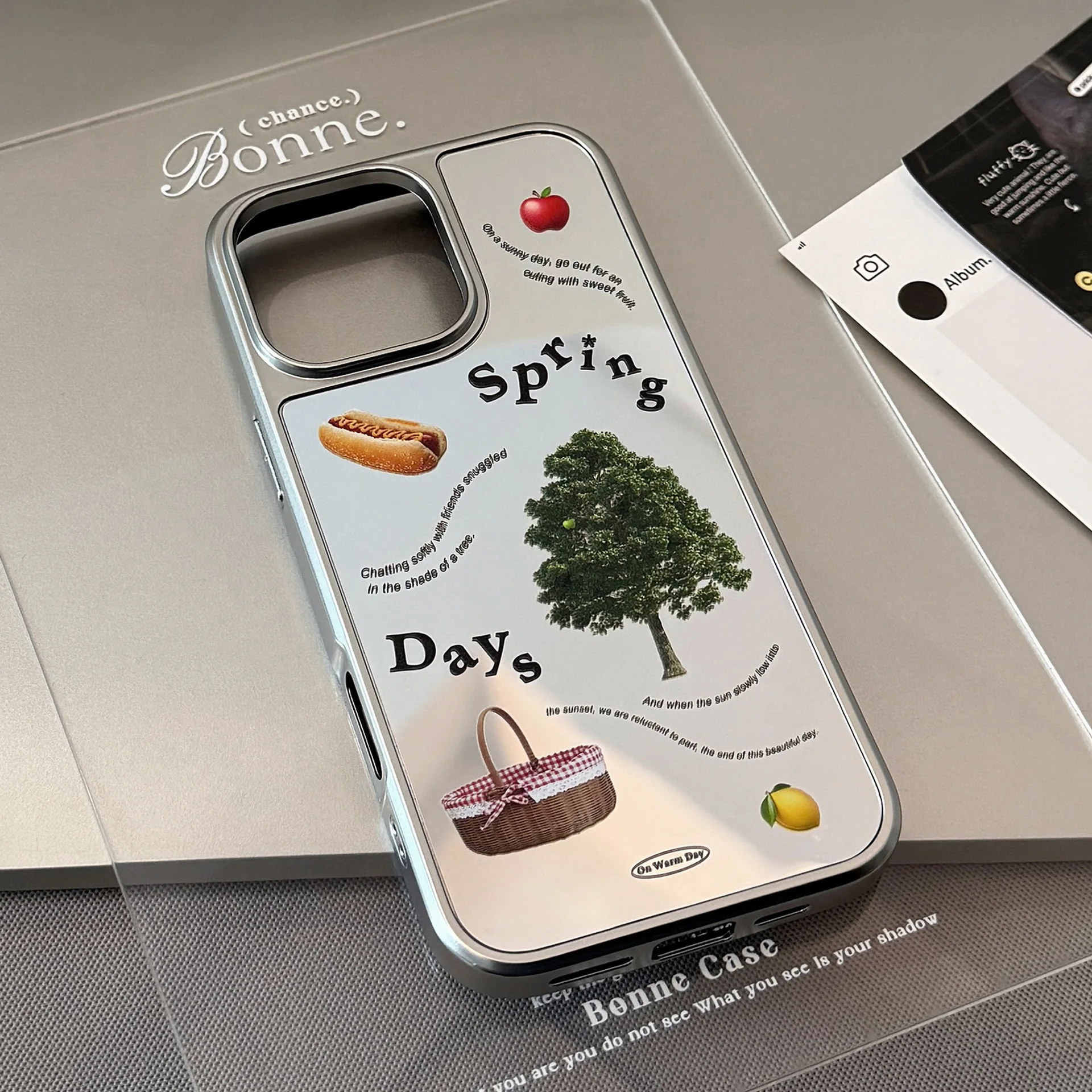 Spring Picnic Phone Case For iPhone 16PRO/15 PROMAX Phone Case Mirror Electroplating Hard Anti-fall Case
Spring Picnic Phone Case For iPhone 16PRO/15 PROMAX Phone Case Mirror Electroplating Hard Anti-fall Case