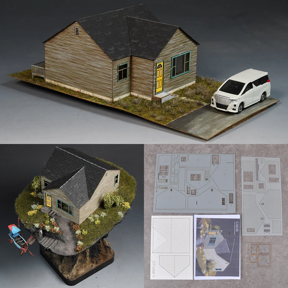 Assembly Architectural model sand table villa streetscape community detached house Europeanizing diorama Scale model kit 1/64
Assembly Architectural model sand table villa streetscape community detached house Europeanizing diorama Scale model kit 1/64