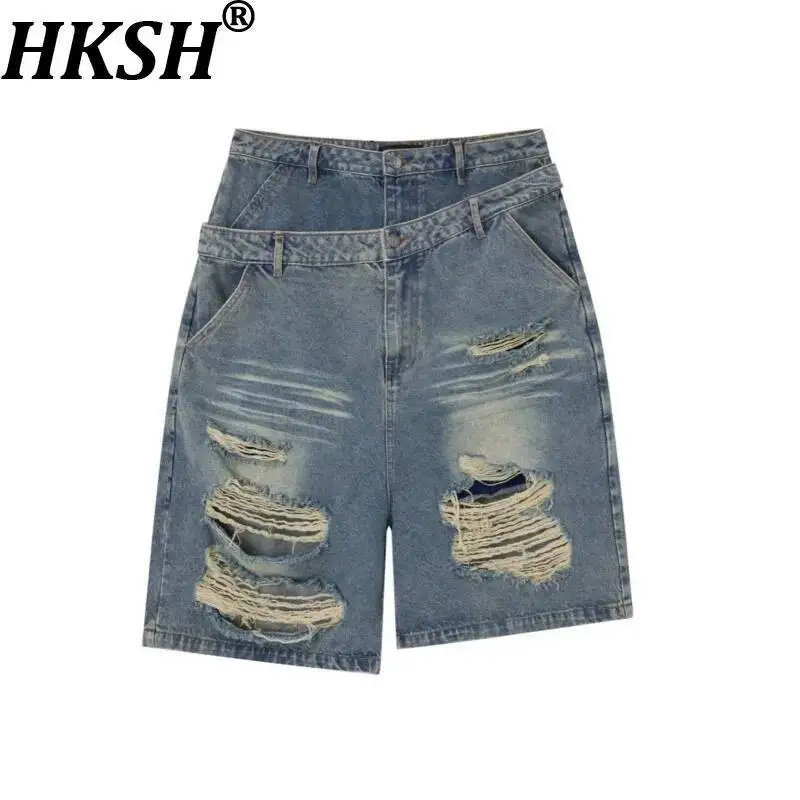 HKSH Summer New Men Ins High Street Asymmetrical Fake Two-Piece Jeans Waistband Retro Shorts Washed Wide-Leg Denim Pants HK23308
HKSH Summer New Men Ins High Street Asymmetrical Fake Two-Piece Jeans Waistband Retro Shorts Washed Wide-Leg Denim Pants HK23308