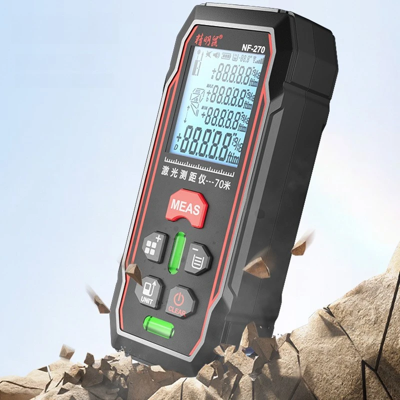 NF-270 Handheld Laser Rangefinder Digital 70M Laser Distance Meter High Precision Range Finder Portable Construction Tools
NF-270 Handheld Laser Rangefinder Digital 70M Laser Distance Meter High Precision Range Finder Portable Construction Tools