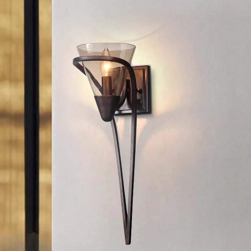 American Country Long Conical Iron Wall Lamps Living Room Background Stair Lights Study Restaurant Bedroom Bedside Wall Sconces
American Country Long Conical Iron Wall Lamps Living Room Background Stair Lights Study Restaurant Bedroom Bedside Wall Sconces