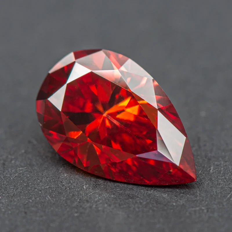 Moissanite Stone Pear Cut Garnet Colored Gemstone Lab Grown Diamond Charms Diy Advanced Jewelry Making with GRA Certificate
Moissanite Stone Pear Cut Garnet Colored Gemstone Lab Grown Diamond Charms Diy Advanced Jewelry Making with GRA Certificate