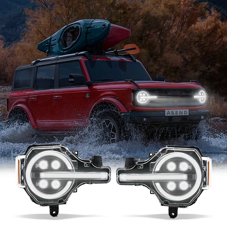 PLUG & PLAY Archaic Modify Headlight for FORD BRONCO 2021 up Full LED Quad Beams Bronco Optical lens headlamp with DRL/Turn
PLUG & PLAY Archaic Modify Headlight for FORD BRONCO 2021 up Full LED Quad Beams Bronco Optical lens headlamp with DRL/Turn