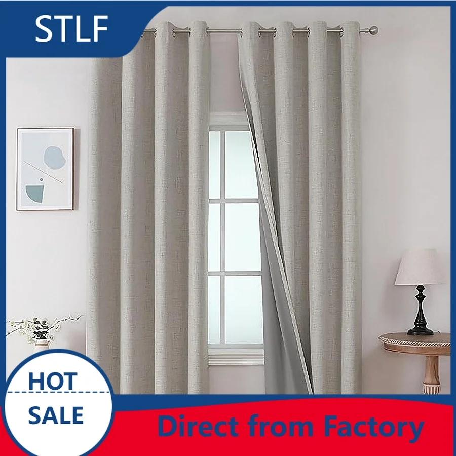 Herringbone Hemp Pattern Window Drape Curtain Double Layers Blackout Full Shading for Living Room Blackout Curtains & Valances1㎡
Herringbone Hemp Pattern Window Drape Curtain Double Layers Blackout Full Shading for Living Room Blackout Curtains & Valances1㎡