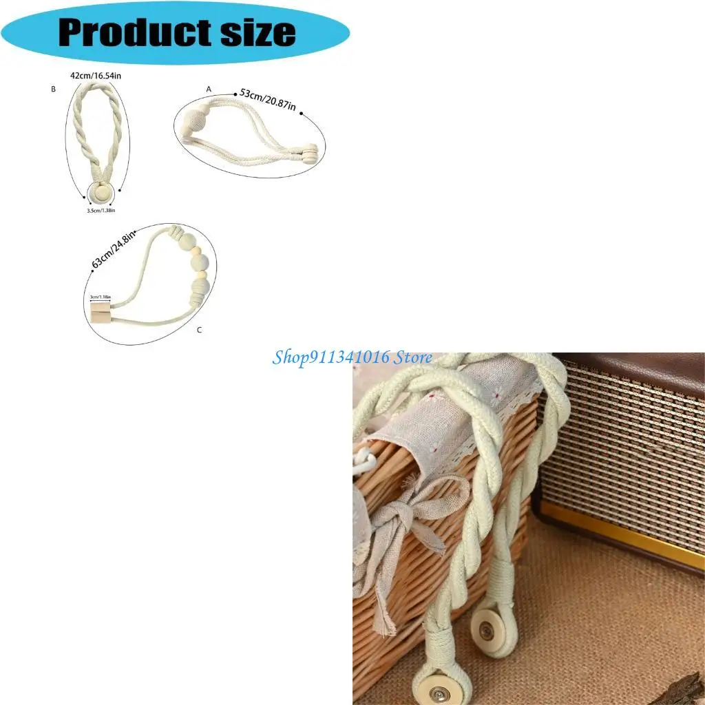 Elegant Woven Rope and Window Curtain Holders Tieback with Magnets 2 Piece
Elegant Woven Rope and Window Curtain Holders Tieback with Magnets 2 Piece