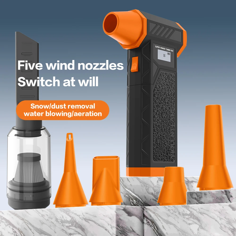 Air Blower 450000RPM Portable Compressed Air Duster Strong Wind Turbo Jet Fan Rechargeable Dust Blower Replaceable Battery
Air Blower 450000RPM Portable Compressed Air Duster Strong Wind Turbo Jet Fan Rechargeable Dust Blower Replaceable Battery