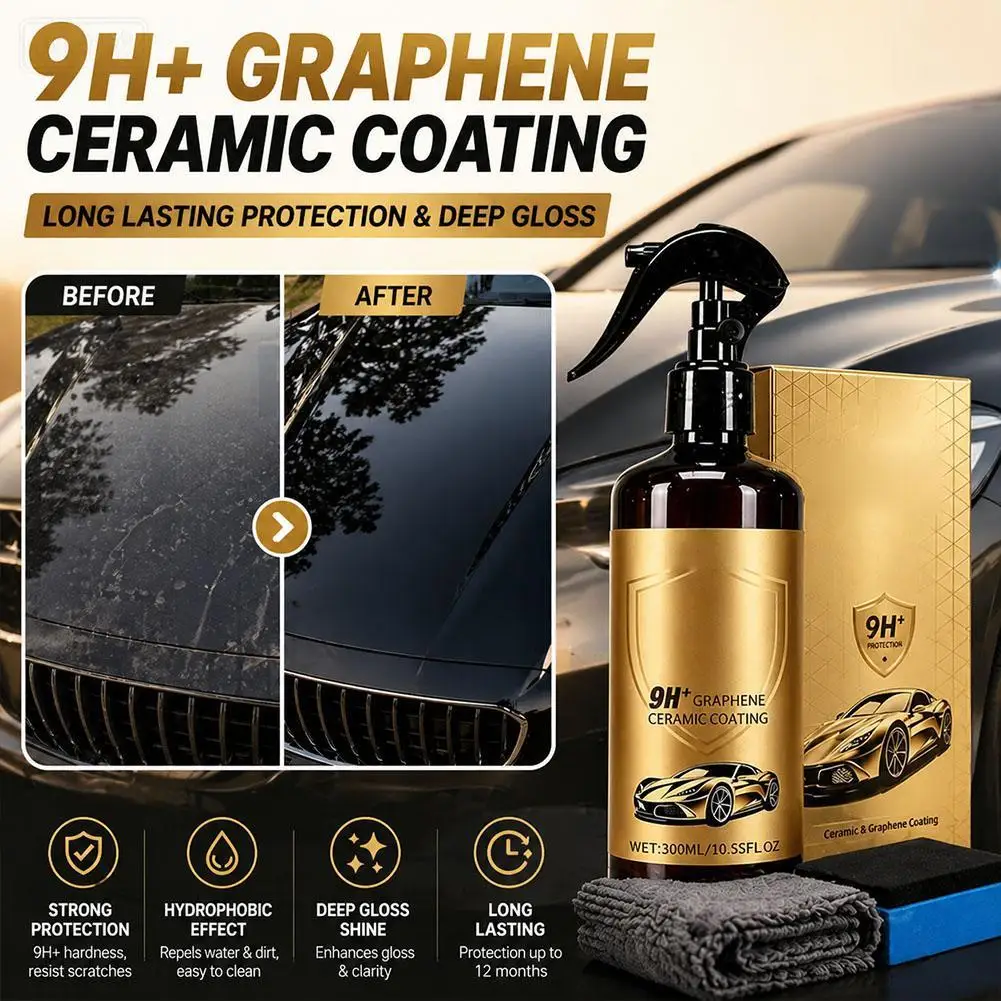 Graphene Ceramic Coating 9H for Cars Crystal Serum High Gloss Car Paint Protection Set Polish for Auto Detailing
Graphene Ceramic Coating 9H for Cars Crystal Serum High Gloss Car Paint Protection Set Polish for Auto Detailing