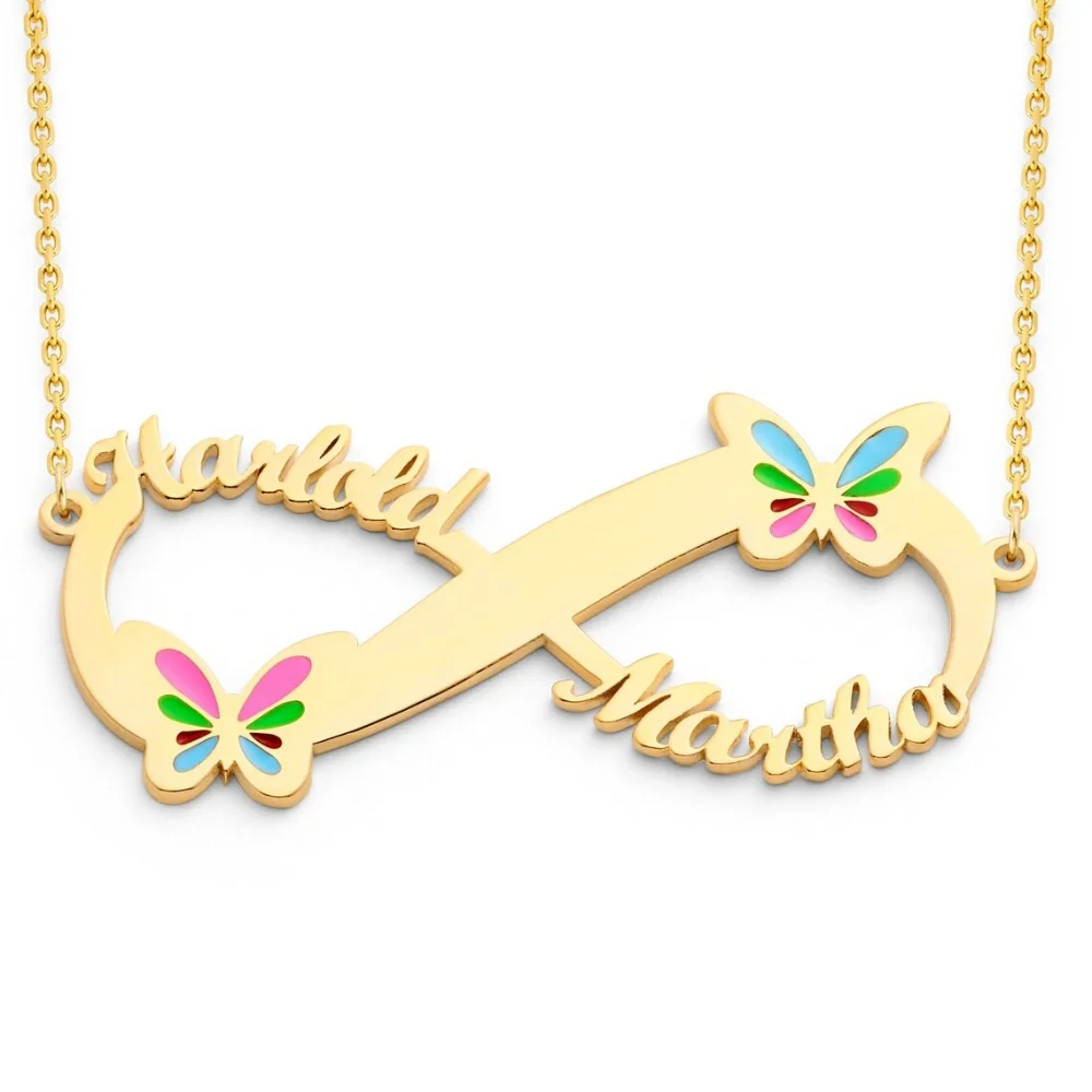 Custom Name Rainbow Butterfly Necklace Stainless Steel Jewelry Personalized UV Printing Infinity Love Name Necklace Women Gifts
Custom Name Rainbow Butterfly Necklace Stainless Steel Jewelry Personalized UV Printing Infinity Love Name Necklace Women Gifts