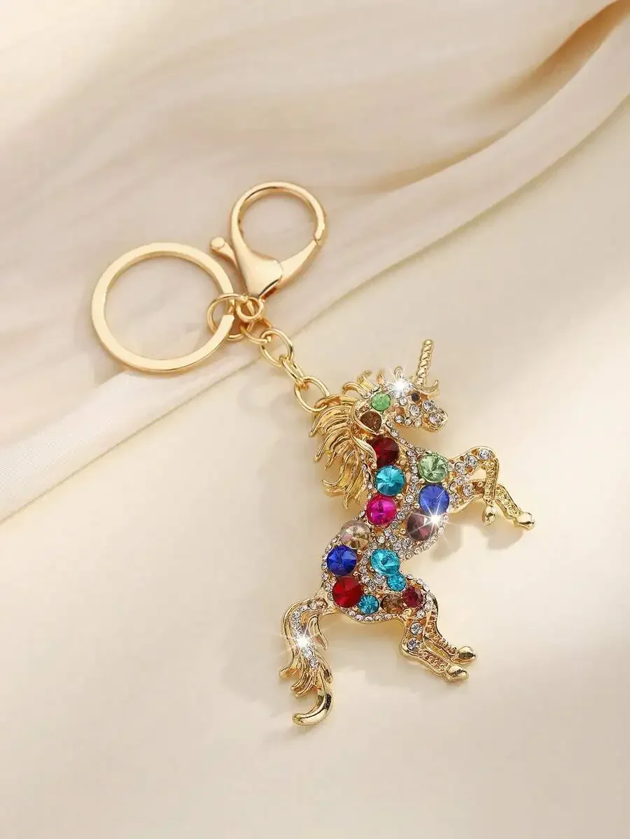 Fashion Rhinestone Unicorn Keychain Pendant For Women Bag Car Decoration Gift
Fashion Rhinestone Unicorn Keychain Pendant For Women Bag Car Decoration Gift