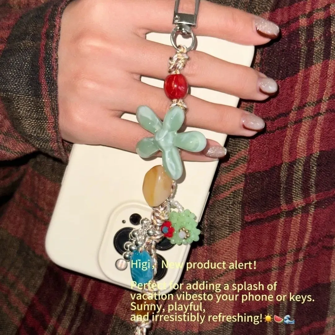 Summer Beaded Phone Charms for Women Handwoven Colorful Resin Flower Handbag Pendants Key Chains Phone Accessories Free Shipping
Summer Beaded Phone Charms for Women Handwoven Colorful Resin Flower Handbag Pendants Key Chains Phone Accessories Free Shipping