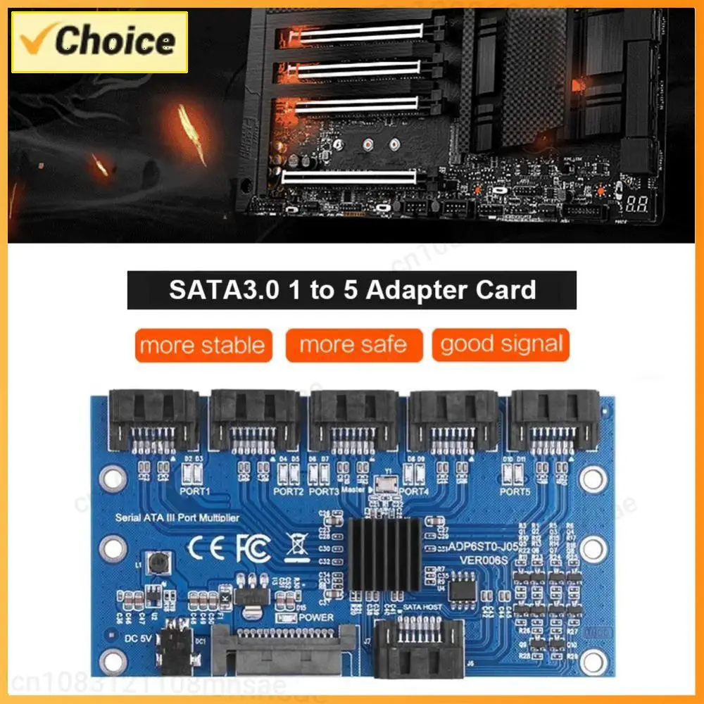 SATA Expansion Card Replacement 1 to 5 Port SATA3.0 Motherboard 6Gbps Riser Card Hub Adapter Supports Asynchronous Notification
SATA Expansion Card Replacement 1 to 5 Port SATA3.0 Motherboard 6Gbps Riser Card Hub Adapter Supports Asynchronous Notification