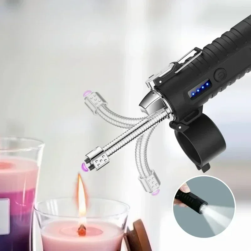 Metal Windproof and Waterproof Outdoor Lighter Pulse Double Arc C-type Fast Charging Electronic Strong Light Flashlight Lighter
Metal Windproof and Waterproof Outdoor Lighter Pulse Double Arc C-type Fast Charging Electronic Strong Light Flashlight Lighter