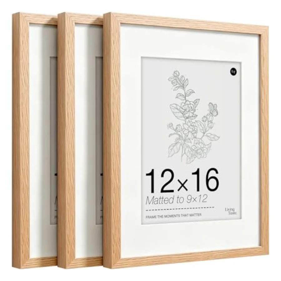 Picture Frames Set of 3, Solid Oak Wood Frames with Real Glass, Photo Frame Can Display 9x12 inch Photo with Mat or 12 x 16 Wit
Picture Frames Set of 3, Solid Oak Wood Frames with Real Glass, Photo Frame Can Display 9x12 inch Photo with Mat or 12 x 16 Wit