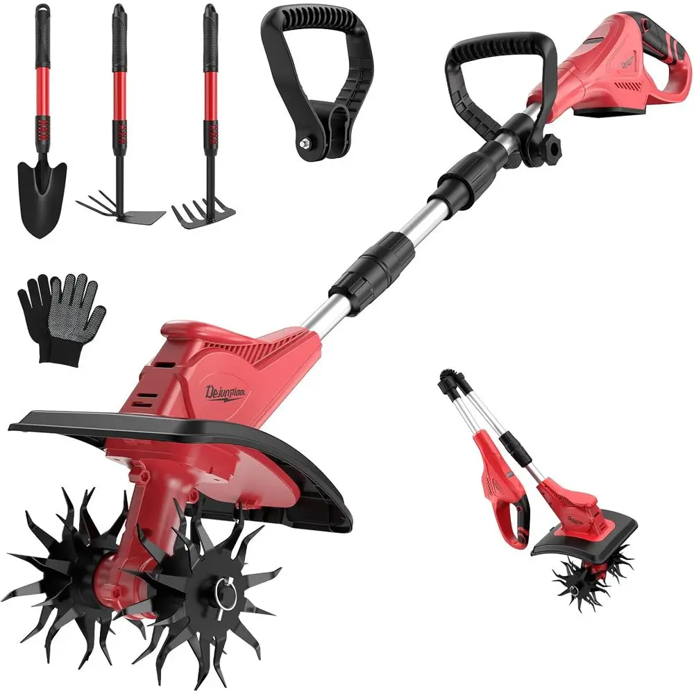 Аккумуляторный электрический культиватор 18В с 40 стальными зубьями, 310 об/мин, красный
Аккумуляторный электрический культиватор 18В с 40 стальными зубьями, 310 об/мин, красный