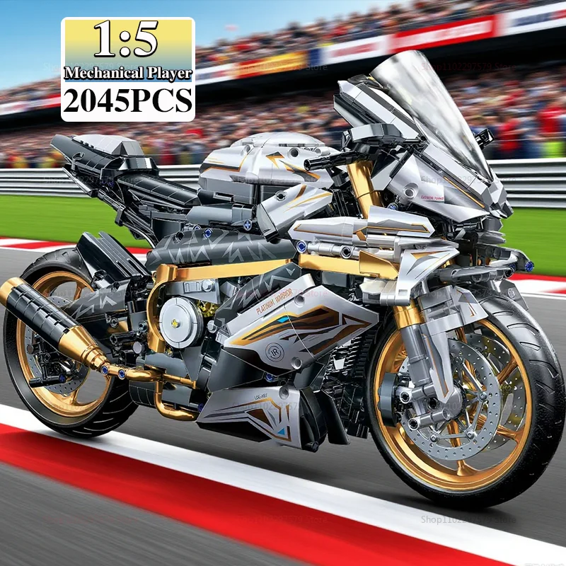 1:5 Mechanical Player Motorcycle Desk Decoration Kit 2045PCS Technical Level Racing Car Building Block Model Toys for Kids Gifts
1:5 Mechanical Player Motorcycle Desk Decoration Kit 2045PCS Technical Level Racing Car Building Block Model Toys for Kids Gifts