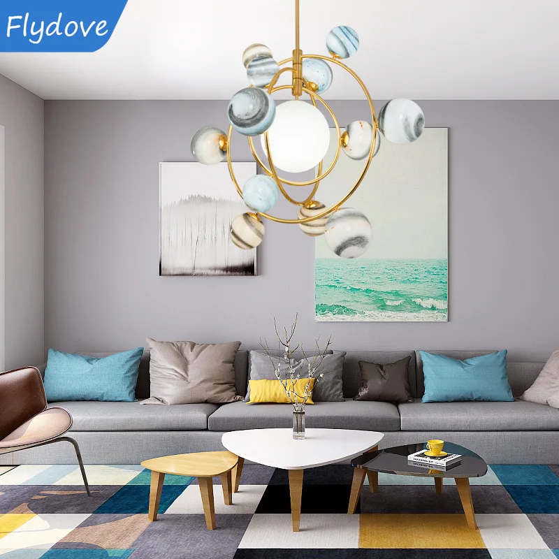 Modern Creative Glass Ball Chandelier Roaming Earth Pendant Lamp Living Room Bedroom Art Decor Lighting Fixtures
Modern Creative Glass Ball Chandelier Roaming Earth Pendant Lamp Living Room Bedroom Art Decor Lighting Fixtures